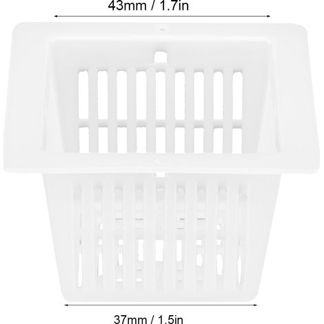 Pot Hydroponique, Pot de Culture Sans Sol, Panier de Culture de Plantes - PP, Blanc, 43x43mm, 50 Pièces (1/5)