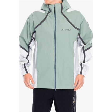 Chaqueta impermeable adidas TERREX Nat Geo verde plata M (1/4)