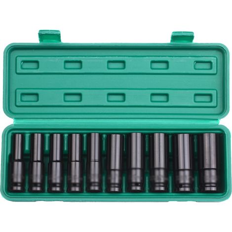 Jeu de douilles à Impact profond, forte dureté, facile à installer, entraînement 1/2 pouces avec boîte de rangement pour la réparation automobile