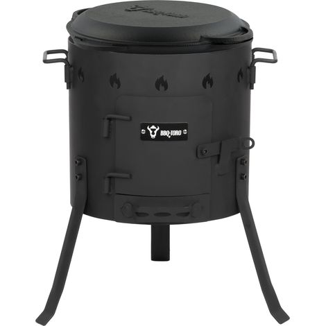 BBQ-Toro Kazan en fonte avec four Kazan Ø 35 cm Marmite en fonte 6,9 L avec couvercle à goulasch (1/5)