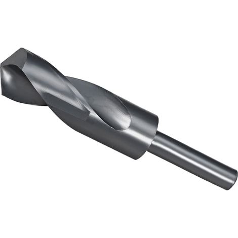 Réduit Tige Perceuse Mèche, 18.5mm Coupe Bord 1/2" Tige, Nitrure Revêtu Haute Vitesse Acier 6542 Torsion Perceuse Mèches - Applications: pour Inox Acier Métal Bois (1/5)