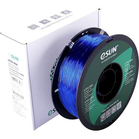 Filamento per stampante 3D esun etpu-95a flessibile trasparente (1/3)