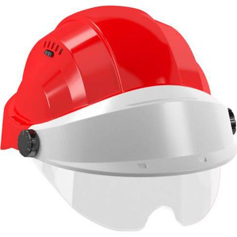 HELM 'ORIZON' ROT MIT GRAUEM VISIER UND BRILLE TALIAPLAST - 563768