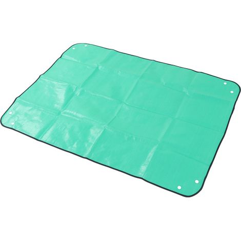 Tapis de rempotage vert, imperméable et pliable, idéal pour les plantes succulentes d'intérieur, le rempotage et la protection contre les salissures. (1/5)