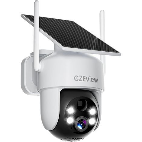 4K 8MP Camera Surveillance WiFi Extérieure Solaire sans Fil sans fil, vision nocturne, 4K UHD, alertes de mouvement, étanche, 360° PTZ, longue autonomie, installation facile (1/5)