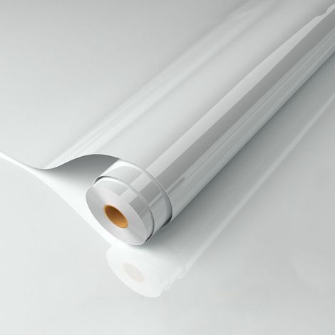 Autocollants pour meubles en marbre 80 cm x 500 cm, papier peint autocollant blanc cassé, film autocollant imperméable pour comptoirs de cuisine et de salle de bain (blanc perle)