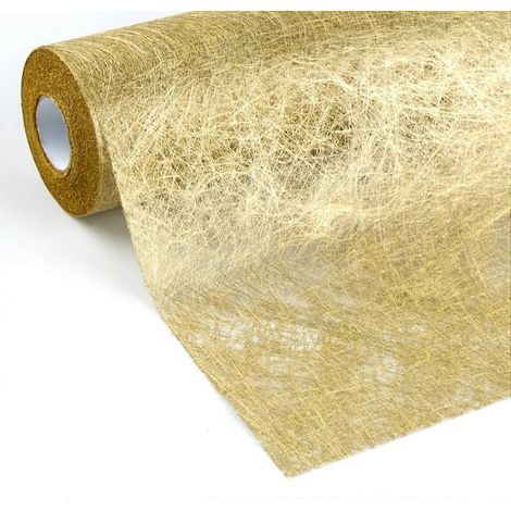 Chemin de table 30 cm x 5 m, double face, doré métallisé, réutilisable, ruban cadeau, fibre de polyester non tissée, rouleau, décoration de fête et de Noël (1/5)