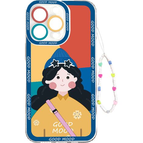 Elegante custodia per iPhone 14, dal design trasparente, che protegge completamente l'obiettivo e rappresenta un'ottima idea regalo. (1/2)