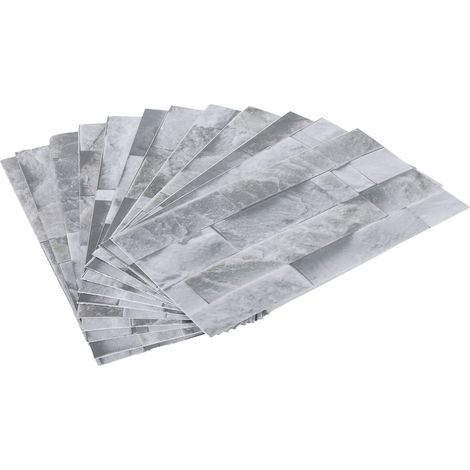 12 autocollants de carrelage en PVC imperméables et auto-adhésifs pour salle de bain, cuisine et salon (KIT043) (1/5)