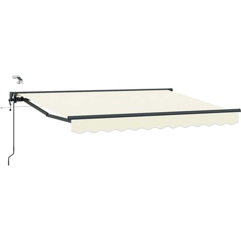 Toldo Retráctil Eléctrico Crema y Antracita 3,5 x 2 m