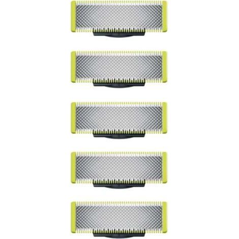 Applicable à OneBlade - Lames de rechange, pour rasoir/tondeuse électrique OneBlade, acier inoxydable robuste, taille, stylisation et rasage, lot de 5