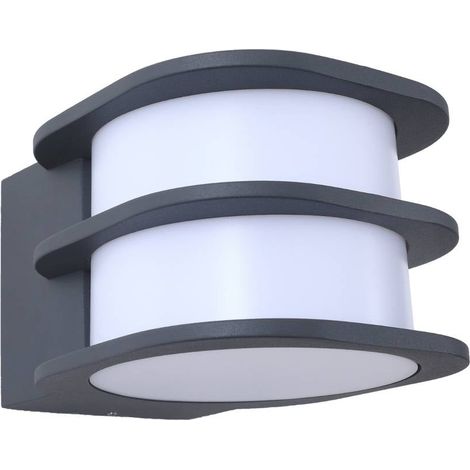 Smarta hem vägglampa utomhus "Fyra" aus aluminium / grå / zink von Lindby
