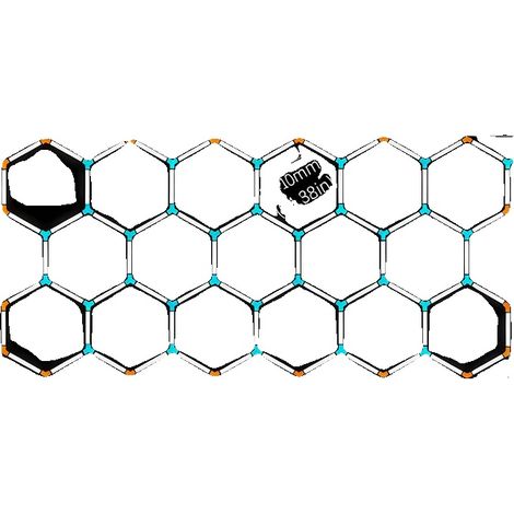 Lámpara de techo LED hexagonal con forma de panal, instalación versátil, iluminación brillante, HC-5424-440 (1/2)
