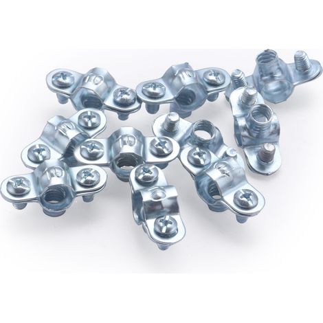 Noyon & Thiebault – Collier de fixation murale en acier pour tube cuivre Ø10mm – Lot de 10 – Fixation robuste avec vis latérales pour maintien sécurisé