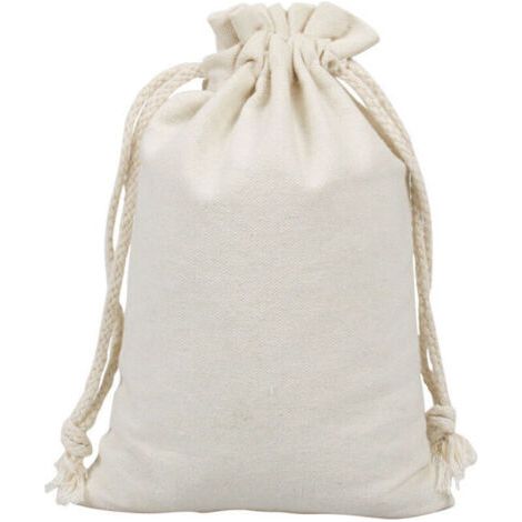 20 Petit Pochon Tissu,Sac Coton Sachet Tissu Pochon Bijoux Lin,Sacs en Tissu Sac Toile De Jute Pochette Tissu Cordon,Sac Cafe Sac Tissu Cadeau Sachet Reutilisable 13 x 18 cm (1/2)