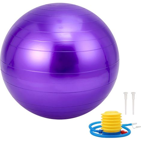 Ballon d'exercice et de yoga, pour le fitness, l'équilibre, la stabilité et la kinésithérapie. Gonflage rapide inclus. (1/5)