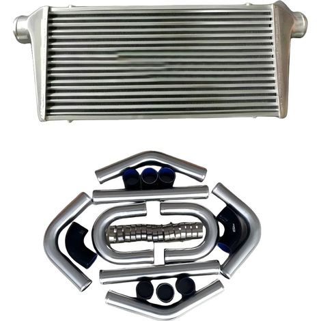 Intercooler Turbo, Entrée de 3 Pouces, Kit de Tuyaux Complet, Kit intercooler noir (1/2)