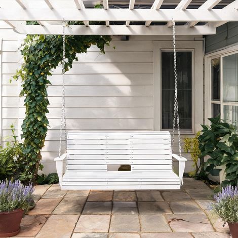 Hamac bianco en legno di Abete Metallo 150 x 75 x 53 cm (1/5)