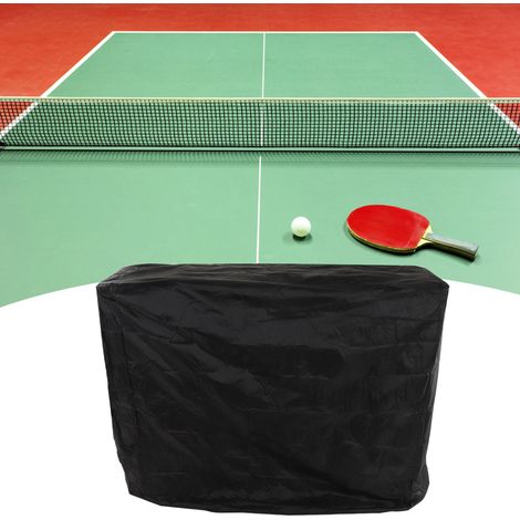[Protection de Table de Ping-Pong] + [Anti-Pluie] + [155x75x150cm] + [Couverture Étanche Polyester Argenté 190 avec Cordon] + [Noir] + [Sac de Stockage Inclus] (1/5)