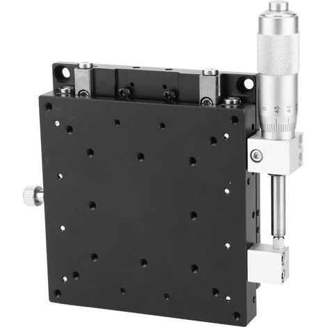 Plateforme de mesure optique micrométrique LX100-L X Axe, table coulissante linéaire manuelle avec palier de réglage, établie de précision (1/5)