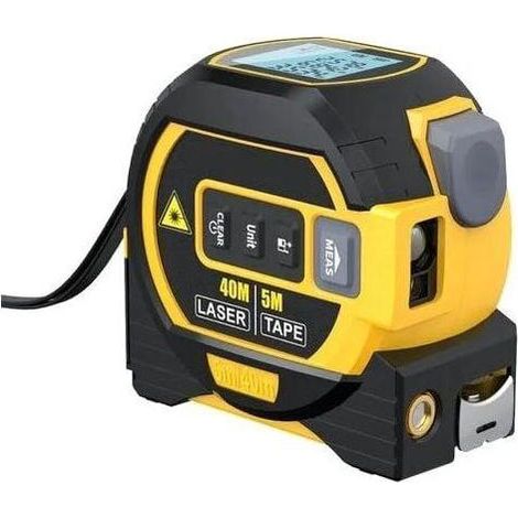 Mètre Laser 3 en 1 Ligne Croisée 131Ft, Télémètre Ruban Rétroéclairage (1/4)