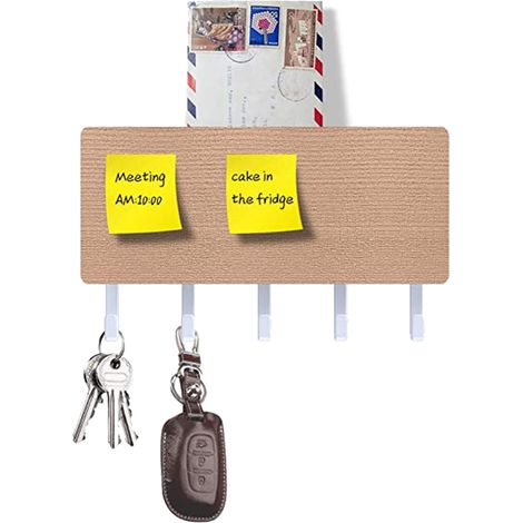Mehrzweck-Schlüsselhalter mit Wandhalterung für Eingangsbereich, Garderobe, Flur, Küche und Büro (1/5)