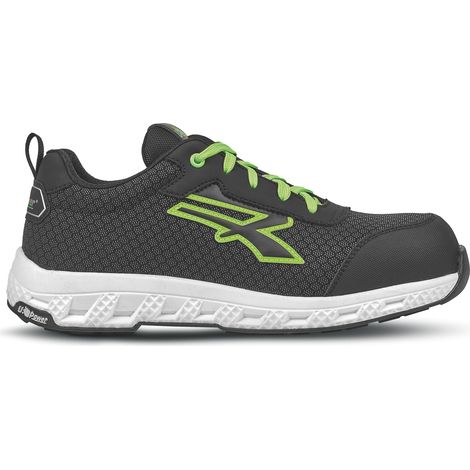 U-Power SCARPE ANTINFORTUNISTICA BASSE S3S CI HI HRO FO SR RED EGO MITCH ESD Col.Grigio/Verde Mis.44