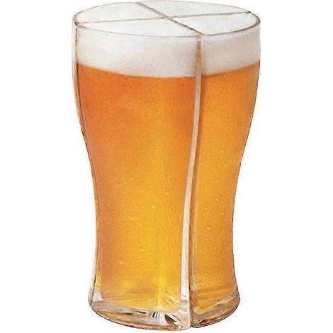Chope à bière acrylique 4 en 1 (lot de 4) - Idéale pour les fêtes, les anniversaires et autres occasions spéciales. (1/5)
