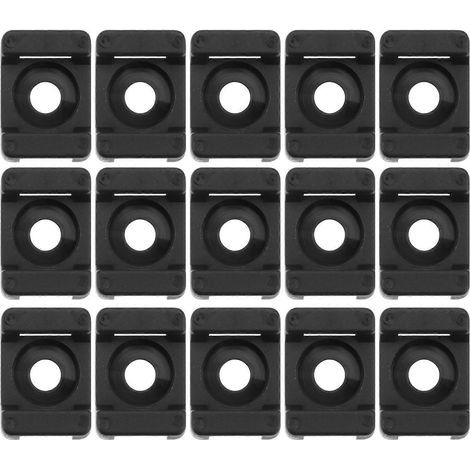 Attache-câbles en plastique pour selle, vis de fixation, clip de serrage en nylon pour siège-100pcs-Black (1/3)