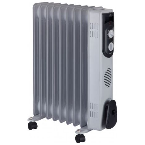 Radiador de aceite JATA R109 con 9 módulos, 2000 W, 3 niveles de calor, termostato regulable y ruedas giratorias