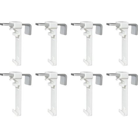 Juego de 8 soportes para... Soporte de sujeción para estores enrollables dobles，Accesorio de repuesto para montaje en ventanas fijas de PVC (1/4)