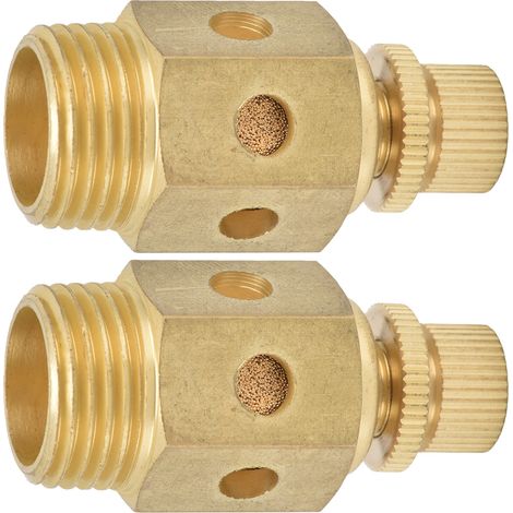 silencieux pneumatiques en laiton pour échappement d'air, à papillon réglable, silencieux 1/2 po PSC-04 (1/5)