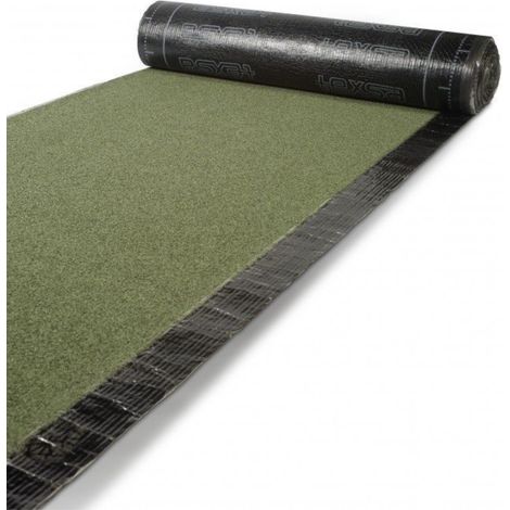 DSTOCK60 - Rouleau 3 Mètres de feutre bitume vert - Largeur 1 m - Couvre 3 m2 - Découpé au mètre – Etanchéité toiture. niche. cabane.