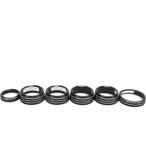 6-teiliges schwarzes Ersatz-Audioknopf-Set für Klimaanlage und Scheinwerfer für Ford F-150 4x4 Anhänger 2016-2019 (1/5)