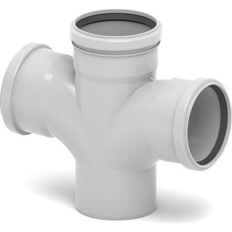 RAUSILENTO Doppelabzweig DN 90 / 90 / 90 / 87 Grad, max flow