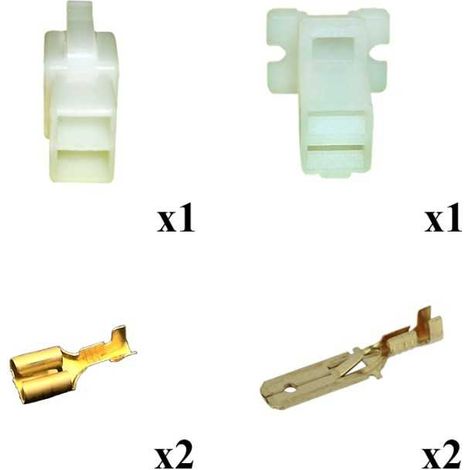 Kit Connecteur Series 250 Faston 6 Mâle Femelle 2 Voies