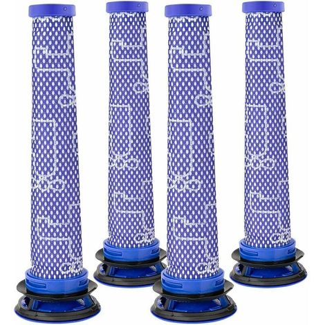 YMYNY Lot de 4 filtres compatibles avec les filtres Dyson V6, filtres V8 de rechange pour aspirateur Dyson V7 V8 V6 SV09 DC58 DC59 DC61 DC62 pour aspirateur animal