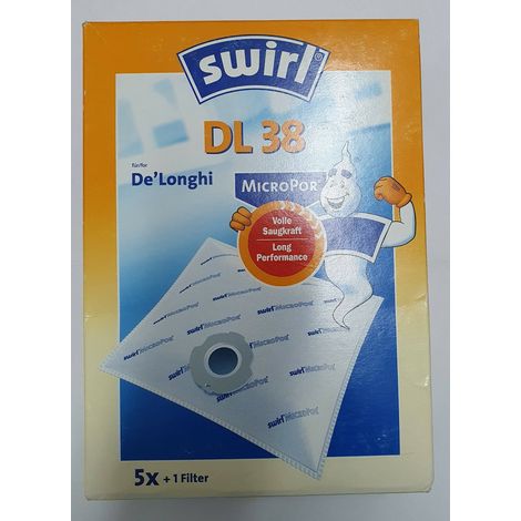 Swirl 5x sacchi microfibra DL38 + filtro scopa Colombina Tabata XL2070PE XL2090