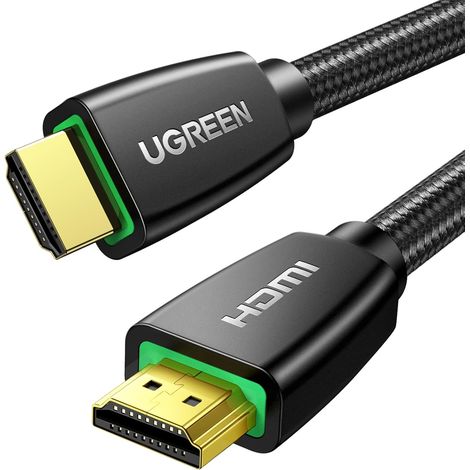 Câble HDMI 4K Ultra HD Cordon 2.0 Haute Vitesse par Ethernet (5M) Nylon Tressé Supporte 3D HDR Retour Audio Compatible avec PS5 PS4 PS3 Lecteur Blu Ray Xbox 360 PC Ampli TV Écran (1/5)