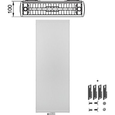 Kermi Therm X2 Verteo Profil Radiateur vertical Type 22 1800x500mm FSN221800501X3K (1/4)