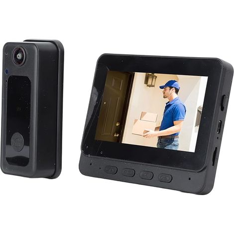 Videokommunikation über drahtlosen Lautsprecher, 1080p-Kamera mit Monitor, Nachtsicht, Weitwinkel-WLAN, Zwei-Wege-Audio.