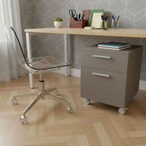 Cassettiera colorata per cameretta o ufficio - Soluzione salvaspazio con chiusura rallentata - Grigio fumo (1/5)