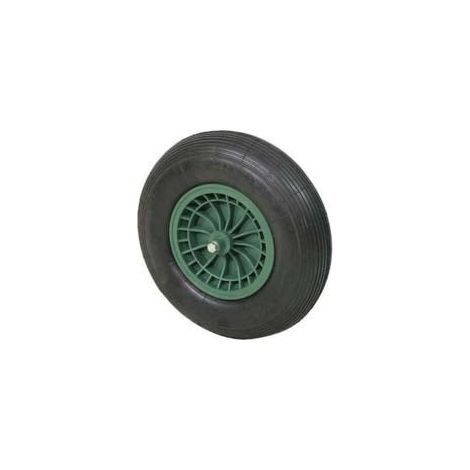Roue de brouette pneumatique avec roulements - axe 20x130 mm, empattement 80 mm