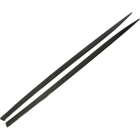 1 paire de baguettes décoratives de pare-brise arrière en fibre de carbone, noir brillant, pour Kia Stinger 2018 à 2023 (1/5)