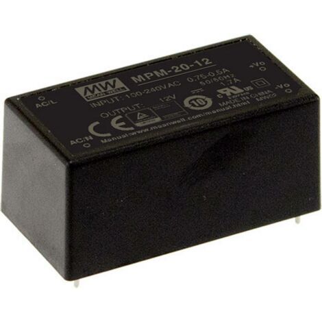 Mean Well MPM-20-5 Alimentation CA/CC pour circuits imprimés 5 V/DC 4 A 20 W (1/5)