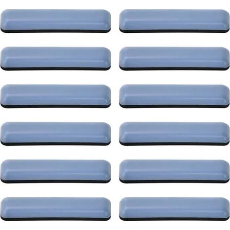 12Pcs Patins de Meubles, Patins en Teflon Auto-adhésif pour Meuble,Patins pour Meubles Rectangulaire, Patins Glisseurs pour Meuble (1/5)