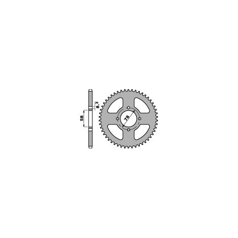 Couronne arrière PBR 810 51 pour Suzuki RV 125 Van, en acier durable