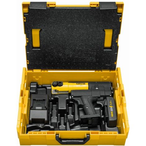 Rems – Sertisseuse radiale Mini-press électro-hydraulique 22 kN – Batterie Li-Ion 22V 2.5Ah – Chargeur rapide – Coffret L-Boxx