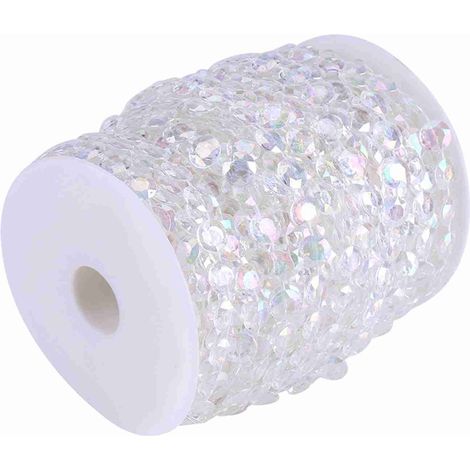 30 m Acryl-Fadenperlenvorhang mit Kristalleffekt, DIY-Dekoration für Hochzeiten, Geburtstage und Partys 2 (1/5)