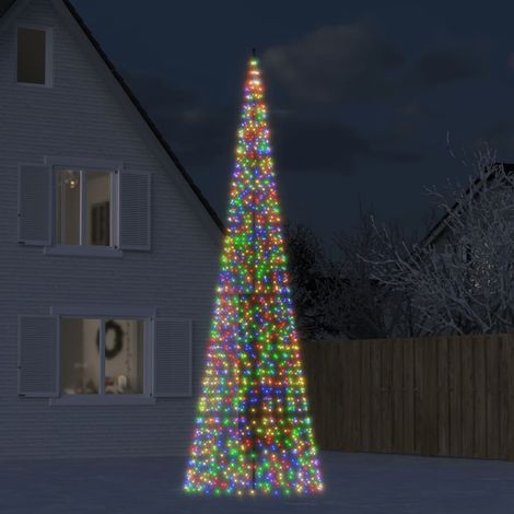 Décoration de Noël Jolie, Arbre de Noël lumineux sur mât de drapeau 1534 LED coloré 500cm ASD36580 DESIGN IN (1/5)